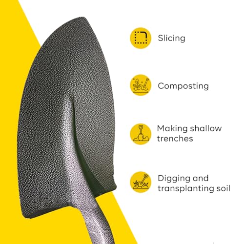 Yuvcon Shovel for Digging, Made of Metal for Heavy-Duty use, Lightweight, Easy to Carry Shovel for Gardening & Agriculture Digging Tool (Spade) - Image 4
