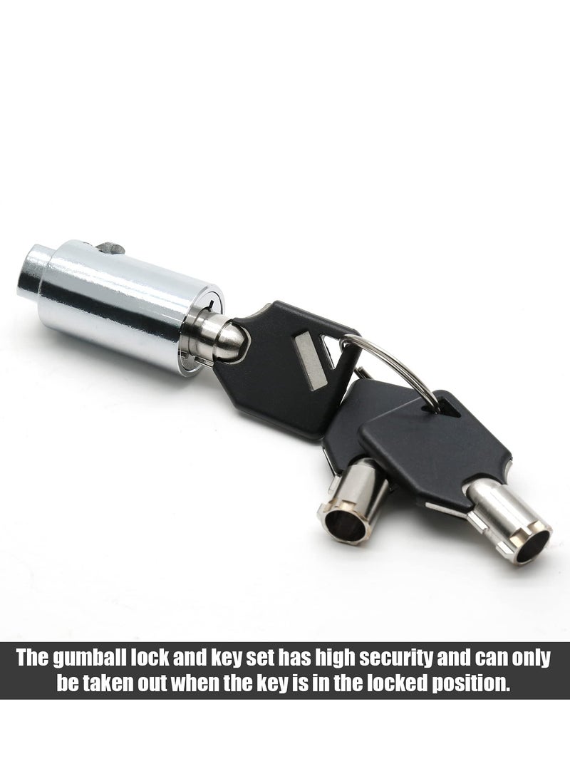 Excefore - Vending Machine Lock and Key, 2 Pack Universal Security Soda Machine Lock with Tubular Keyway Fits Most T Handle Locks, Replacement for Coke Snack Candy Machine Lock - Image 1