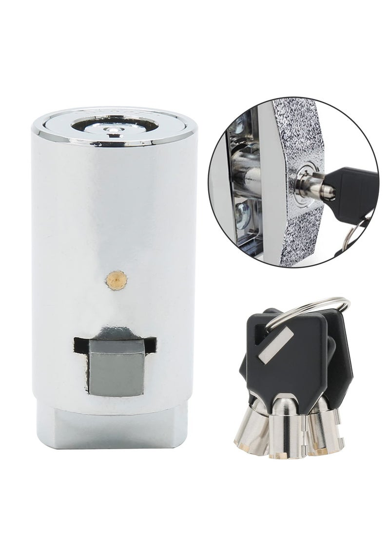 Excefore - Vending Machine Lock and Key, 2 Pack Universal Security Soda Machine Lock with Tubular Keyway Fits Most T Handle Locks, Replacement for Coke Snack Candy Machine Lock - Image 1