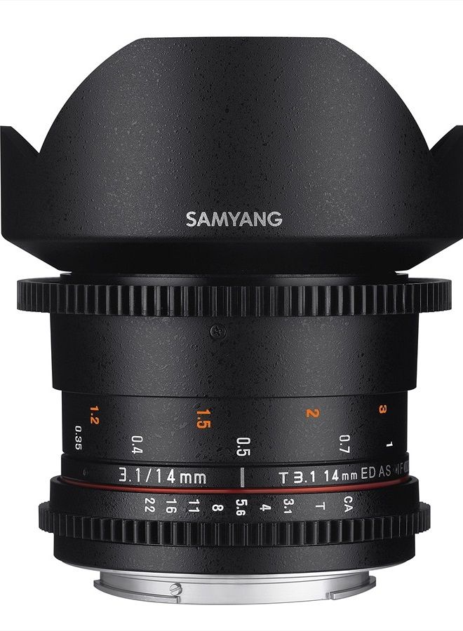 Samyang SYDS14M-N VDSLR II 14mm T3.1 Wide-Angle Cine Lens for Nikon (FX) Cameras - Image 1