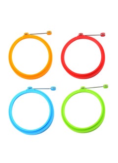 Silicone Round Love Shape Fried Egg Ring Stainless Steel Portable Fried Egg Maker Hamburger Meat Mold Silicone Ring Fried Egg Mold-Specifications:Green (Round)