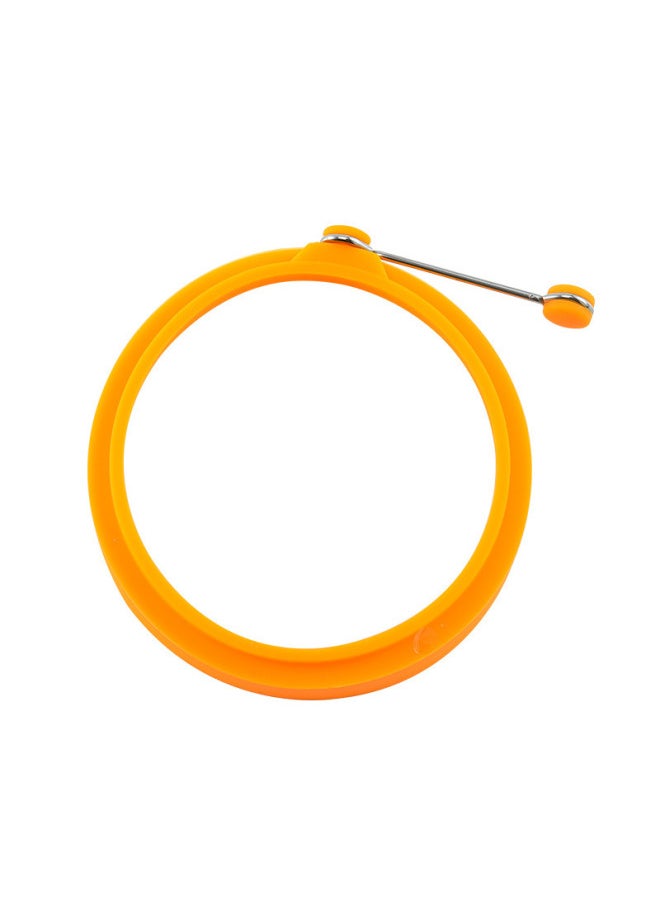 Generic - Silicone Round Love Shape Fried Egg Ring Stainless Steel Portable Fried Egg Maker Hamburger Meat Mold Silicone Ring Fried Egg Mold-Specifications:Green (Round) - Image 1