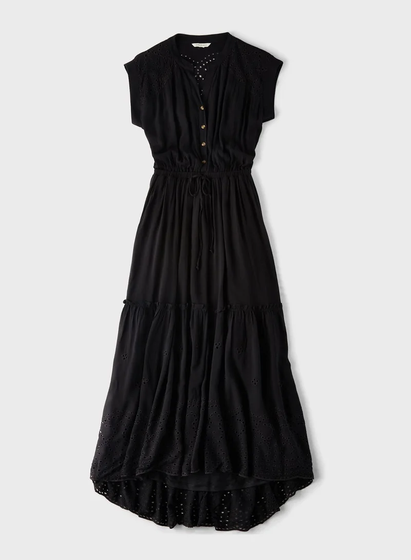 American Eagle Front Tie Pleated Dress
