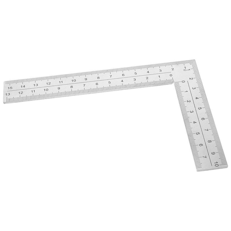 Stainless Steel L Shape Carpenter Ruler 150mm x 100mm Right Angle Measuring Square Woodworking Tool - Image 2