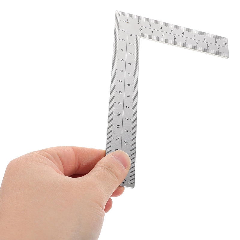 Stainless Steel L Shape Carpenter Ruler 150mm x 100mm Right Angle Measuring Square Woodworking Tool - Image 4