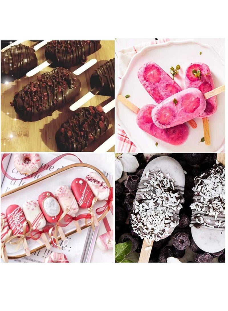 Excefore Silicone Ice Cream Molds, Ice lolly Moulds, Freezer Ice Cream Molds Maker with Popsicle Sticks, BPA Free Ice Cream Moulds, Reusable Ice Pop Mould - Image 5