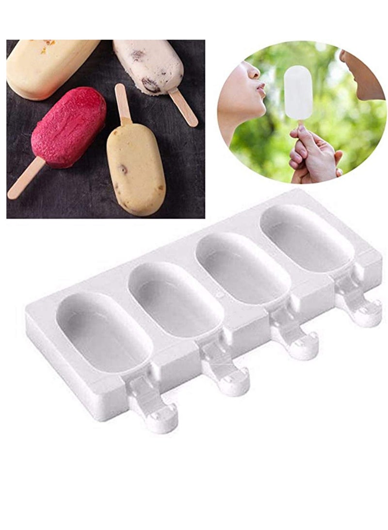 Excefore Silicone Ice Cream Molds, Ice lolly Moulds, Freezer Ice Cream Molds Maker with Popsicle Sticks, BPA Free Ice Cream Moulds, Reusable Ice Pop Mould - Image 2