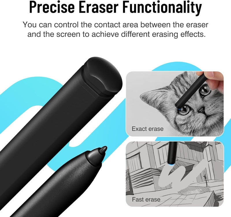 abasuto Global versatile design Magnetic Stylus Pen for Remarkable 2 Pen with Eraser, Digital Replacement Pen for Remarkable 2 Stylus Alternative Marker Plus, 4096 Pressure Sensitivity, Palm Rejection, Tilt Support with 5 Pen Tips Occasional & permanent usable - Image 4