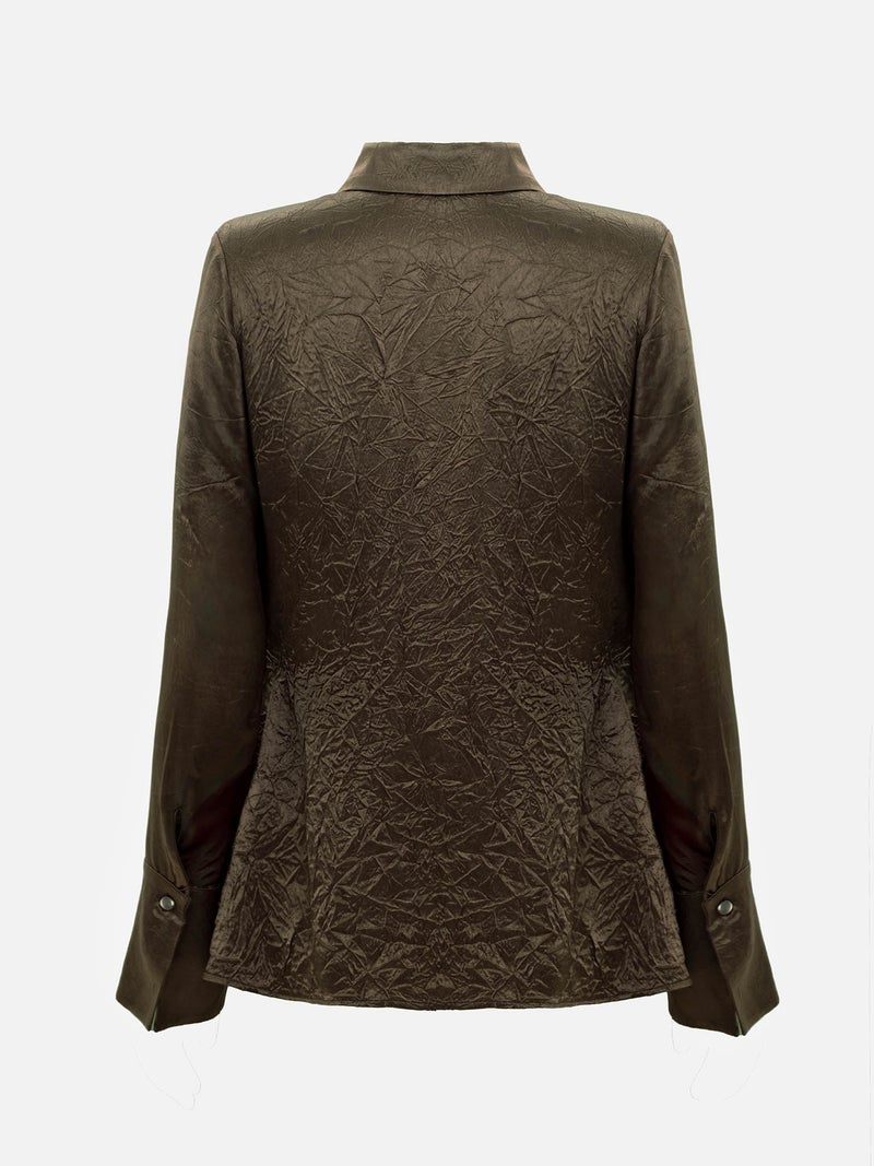 Lichi Fitted shirt in crinkled-effect fabric - Image 3