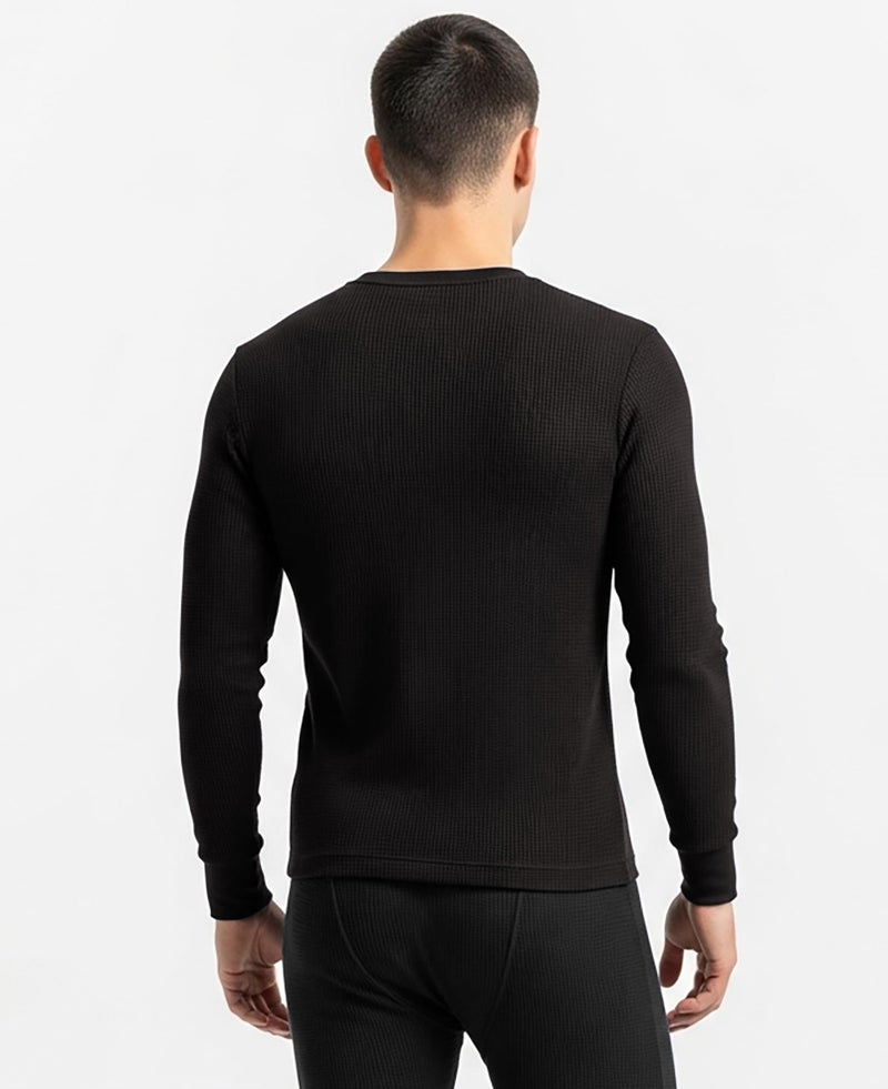 Andrew Scott Men's Traditional Waffle Thermal Underwear Long Sleeve Shirt | Baselayer Crew Neck Top | Multi Packs - Image 3