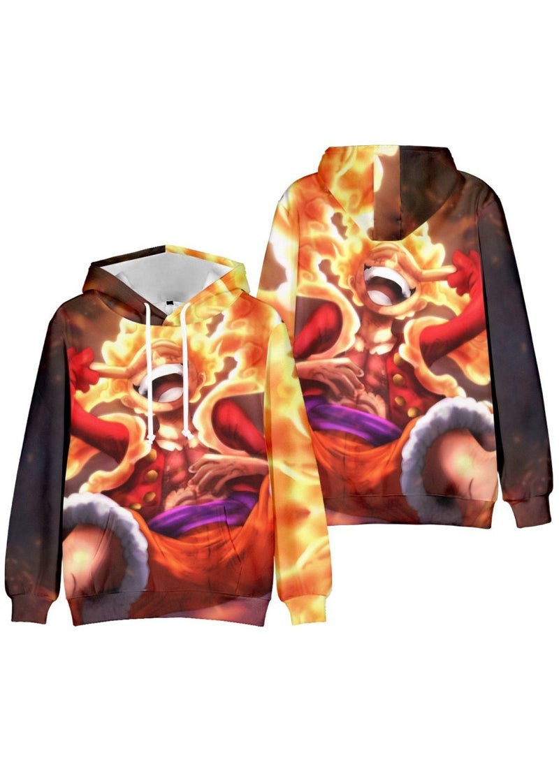 KUYING New One Piece Casual Loose Hooded Sweatshirt  - Image 1