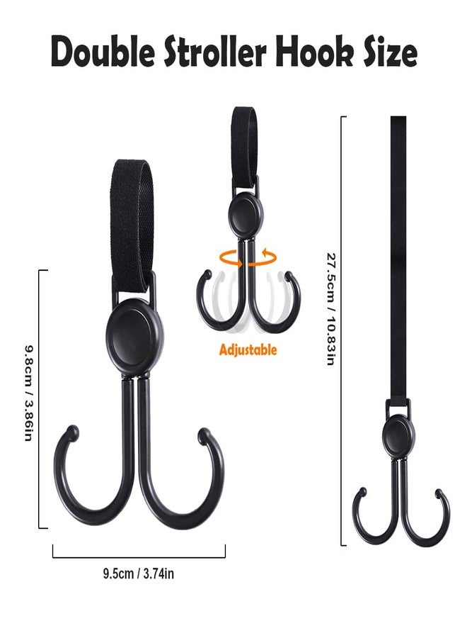 Abnaok Stroller Organizer Bag for Doona with 2PCS Double Stroller Hook, Infant Car Seat Stroller,Large Capacity Diaper Bag, Stroller Accessories Easy Access Zipper Design - Image 4