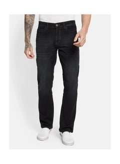 OCTAVE Men's mid-rise ankle fit denim jeans,Black  - Image 2