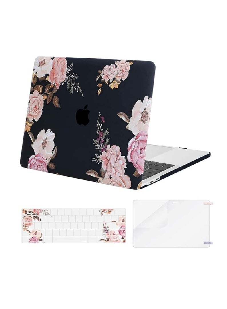 MOSISO Hard Plastic Case for MacBook Pro 13 inch – Compatible with M2 2023, 2022, 2021–2016 Models A2338, M1 A2251, A2289, A2159, A1989, A1708, A1706 – Peony Pink