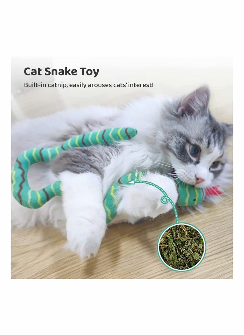 Y&D - 3 PCS Cat Catnip Toys Kitten Toy Kitty Plush Stuffed Snakes Cats Chew Pet Cute Nip Snake Best Interactive Gift Indoor Kittens Teething Stuff Play Kicker Treats Gifts - Image 1