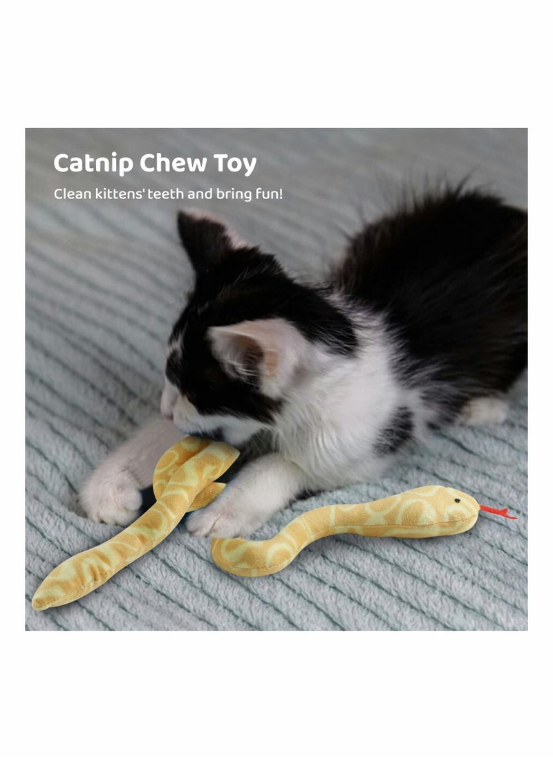 Y&D - 3 PCS Cat Catnip Toys Kitten Toy Kitty Plush Stuffed Snakes Cats Chew Pet Cute Nip Snake Best Interactive Gift Indoor Kittens Teething Stuff Play Kicker Treats Gifts - Image 1