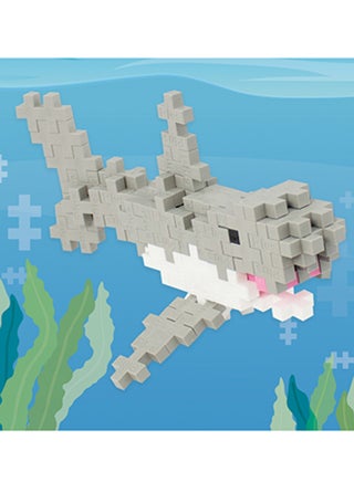 3D Puzzle Sea Creature Building Block Set, Ocean Animals Figures, Fun Stem Toys For Kids, 100 Interlocking Pieces - Shark Mini Maker Tube - view 4