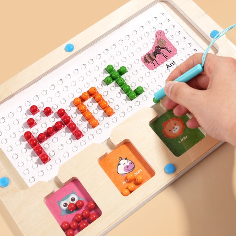 Magnetic Drawing Puzzle Board - Scratch-Resistant Transparent Acrylic, Enclosed Anti-Fall Magnetic Pen for Baby Early Education, Hand-Eye Coordination & Focus Training - Image 3