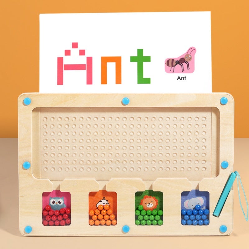 Magnetic Drawing Puzzle Board - Scratch-Resistant Transparent Acrylic, Enclosed Anti-Fall Magnetic Pen for Baby Early Education, Hand-Eye Coordination & Focus Training - Image 4