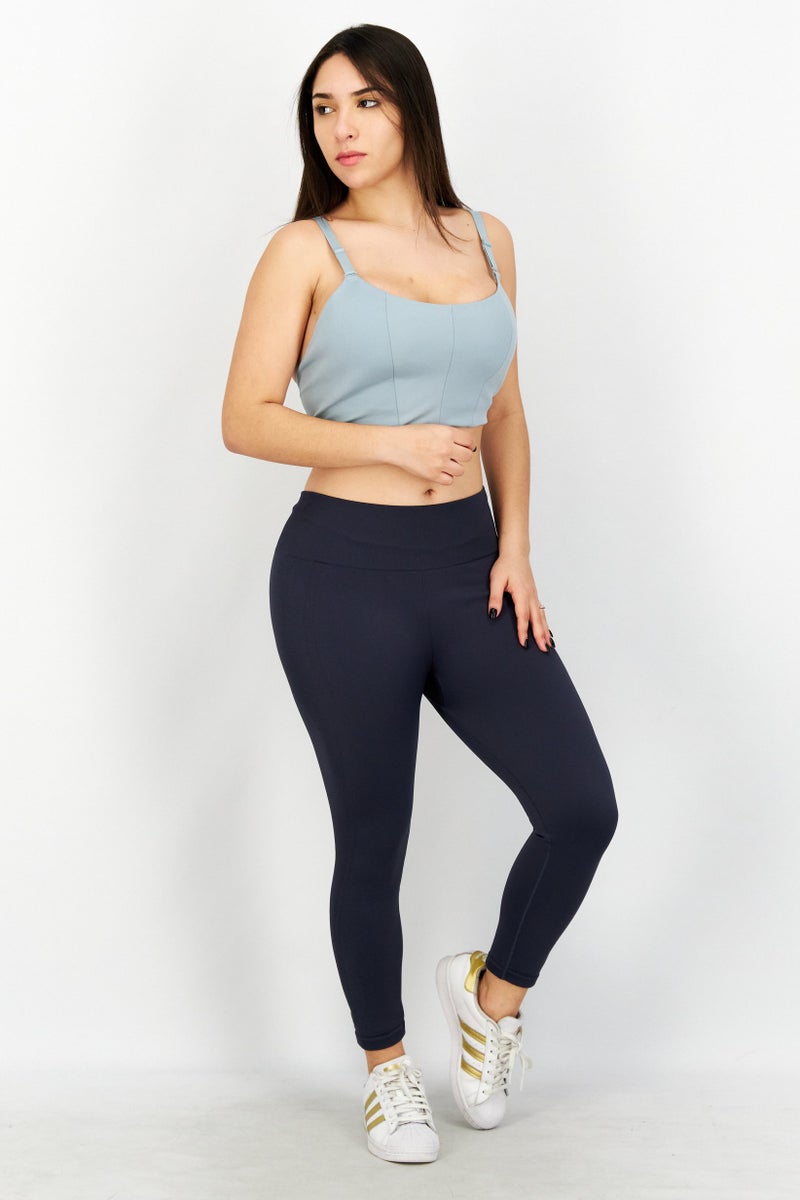 Adidas Women Brand Logo Padded Sports Bra, Hunter Green - Image 3