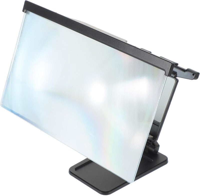 Phone Screen Amplifier with Anti-Blue Light, Portable Foldable Mobile Phone Screen Magnifier Stand for Video Watching and Gaming, Black - Image 1