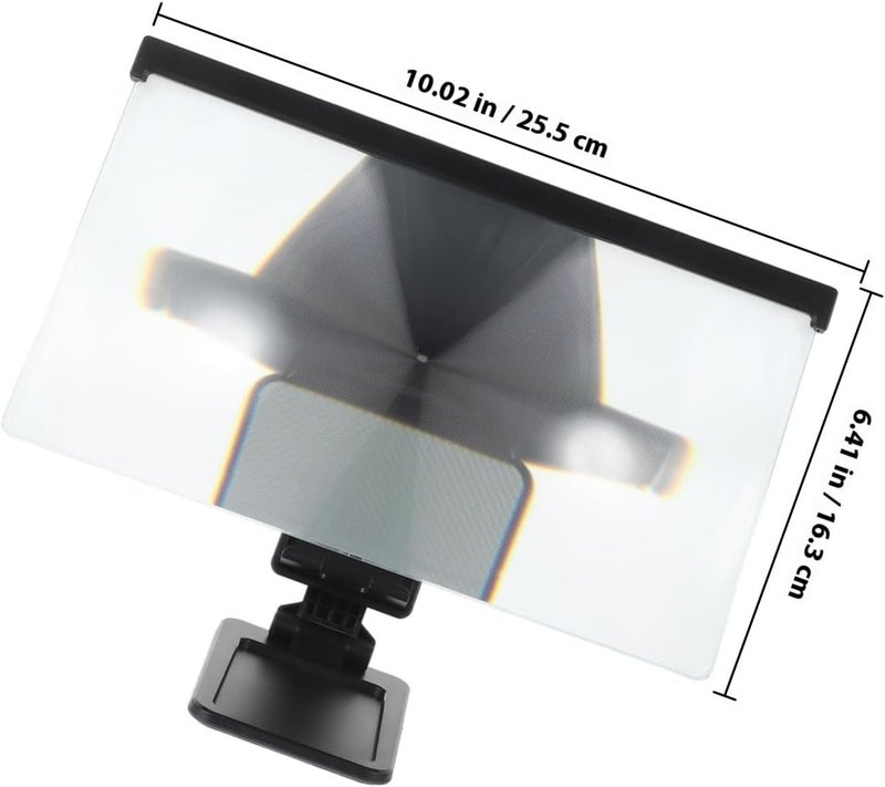 Phone Screen Amplifier with Anti-Blue Light, Portable Foldable Mobile Phone Screen Magnifier Stand for Video Watching and Gaming, Black - Image 2