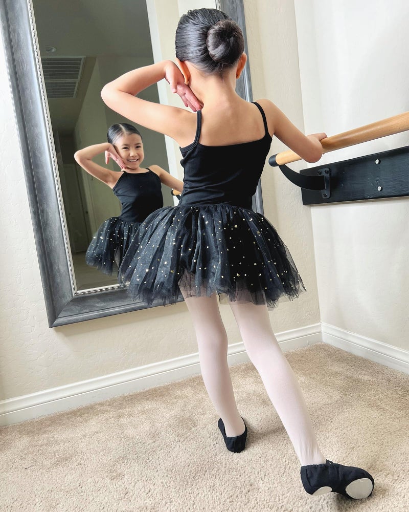 Stelle أحذية باليه قماشية للبنات - أحذية باليه (للرضع/الصغار/الكبار/النساء) (5MB، أسود) - Image 3