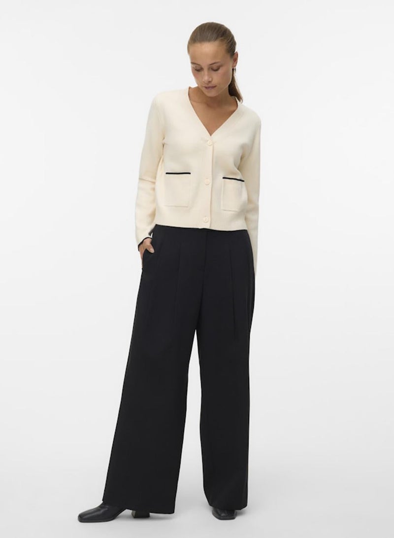 VERO MODA كارديجان محبوك بتباين - Image 3
