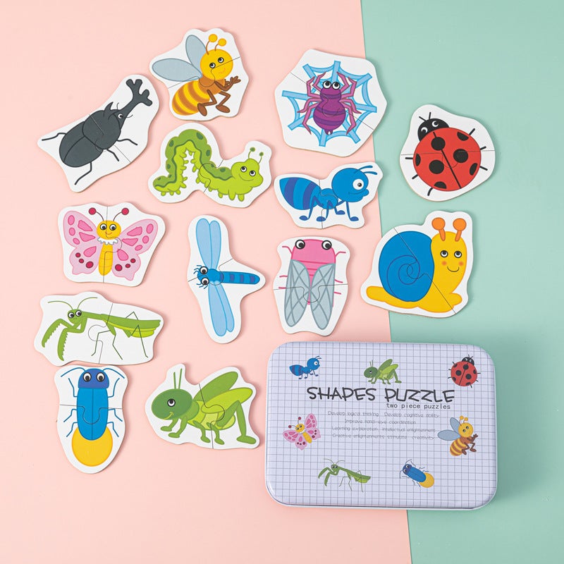 Baby Iron Box Large Entry-Level Children'S Educational Intelligence Development Early Education 1-3 Years Old Building Blocks Toys - Image 1