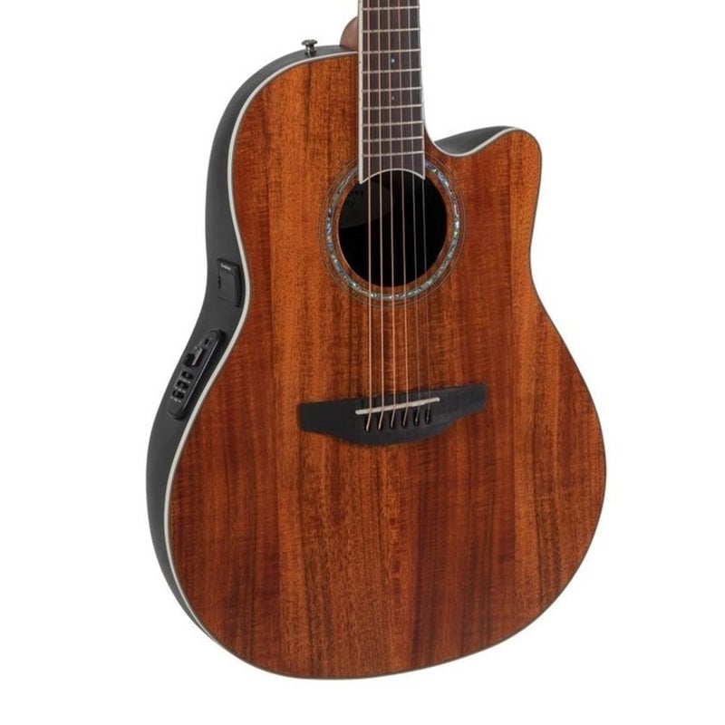 Ovation CS24P-FKOA-G Celebrity Standard Plus Mid Cutaway Electric-Acoustic Guitar -  Figured Koa - Image 1