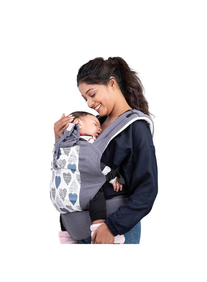 Luvlap Adore Baby Carrier with 2 Carry Positions, Baby Carrier for 4 to 24 Months Baby, Breathable Skin Friendly Premium Fabric, Adjustable Newborn to Toddler Carrier, Max Weight Upto 18 Kgs (Grey). - Image 1
