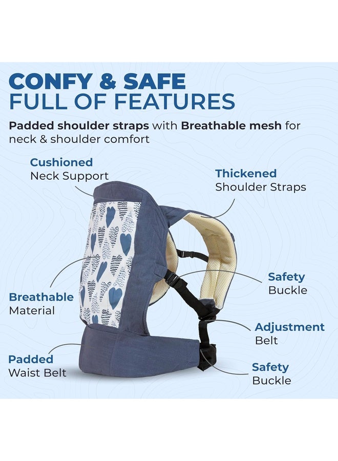 Luvlap Adore Baby Carrier with 2 Carry Positions, Baby Carrier for 4 to 24 Months Baby, Breathable Skin Friendly Premium Fabric, Adjustable Newborn to Toddler Carrier, Max Weight Upto 18 Kgs (Grey). - Image 4