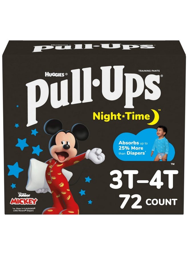 Pull-Ups Pull-Ups Boys' Night Time Potty Training Pants, Size 3T-4T Overnight Training Underwear (32-40 lbs), 72 Ct  - Image 1