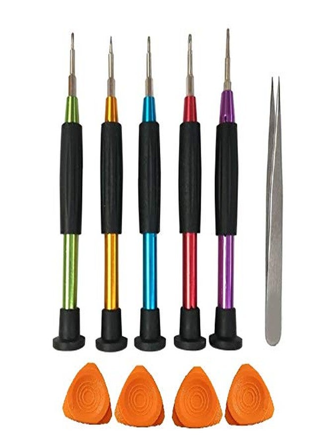 Wroughton 5 Metal Precision Screwdriver Set for Mobile Repairing With 4 Mobile Opener and 1 Stainless Steel Non-Magnetic Tweezers- Straight - Image 1