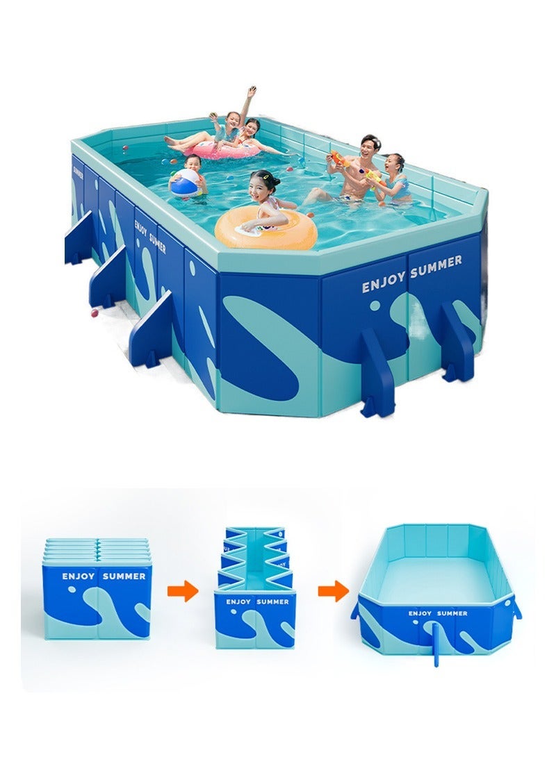TAPIT 276x145x50CM Large Size Foldable Non-Inflatable Family Swimming Pool Summer Outdoor Activities Water Party Toys Pool for Adults and Kids, Suitable for 1-8 People - Image 2