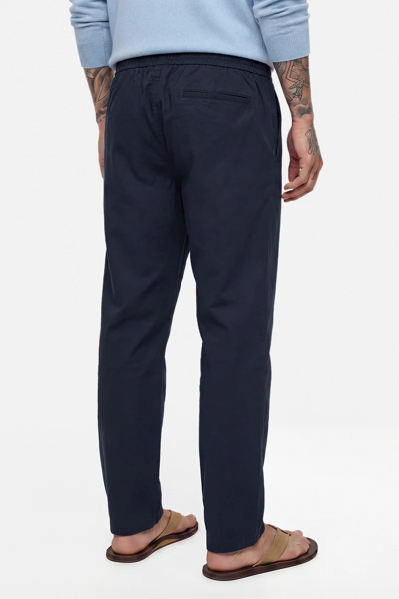سنيتش Navy Blue Solid Relaxed Casual Track Pants
