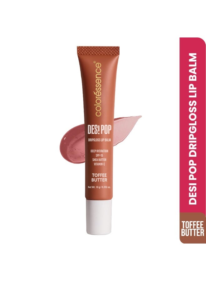 Coloressence Desi Pop DripGloss Lip Balm SPF-15, Toffee Butter, 10gm | Deep Hydration | Enriched with Vitamin E, Shea Butter & Coconut Oil - Image 5