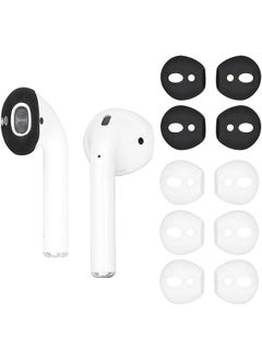 5 Pairs Silicone Earbuds For Airpods 2 Ultra Thin Slim Rubber Ear Tips Ear Gels Anti Slip Earbuds Cover Compatible With Airpods 2 2 Pairs Black 3 Pairs White Fit In The Charging Case