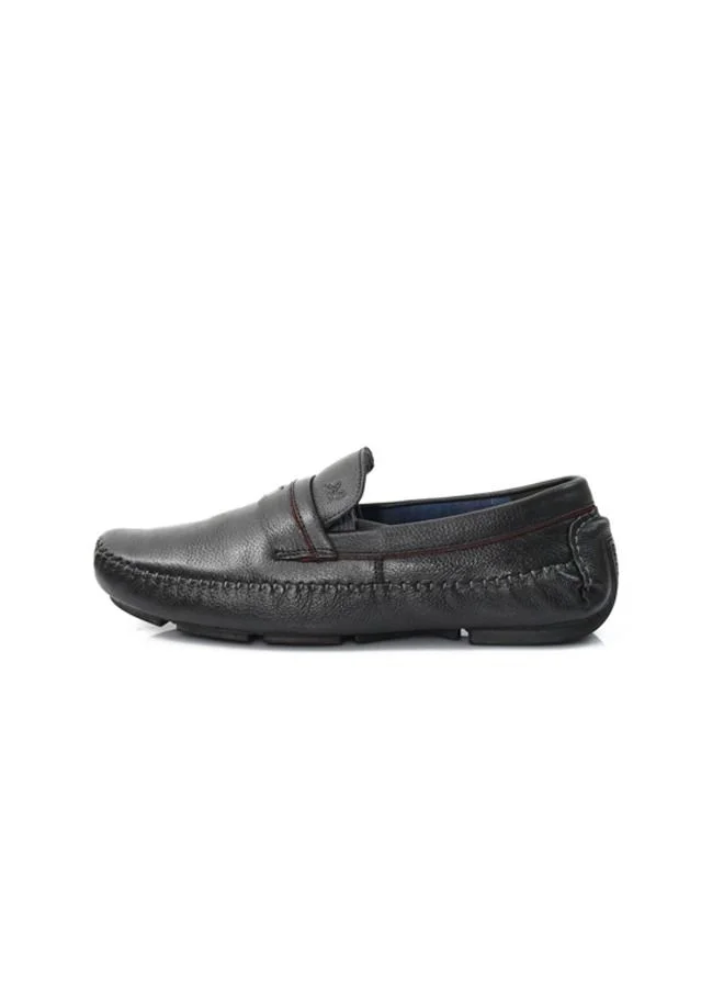 ATTILIO Men's ALDOS 4 Loafer Moccasins Driving Comfort Black Leather Office Formal Occasion Party Casual Wear Premium Shoes