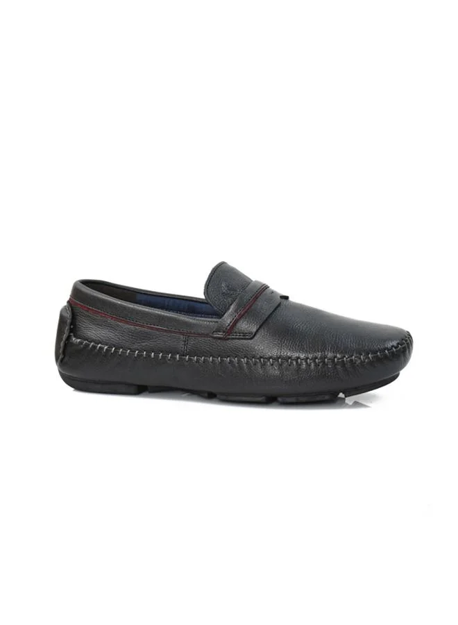 ATTILIO Men's ALDOS 4 Loafer Moccasins Driving Comfort Black Leather Office Formal Occasion Party Casual Wear Premium Shoes