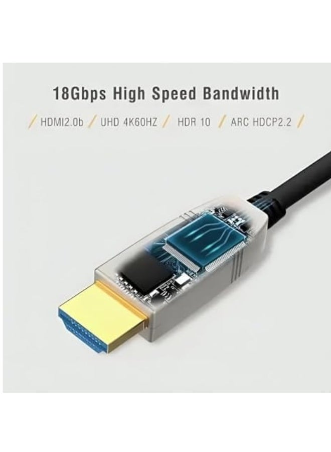 جلينك كابل HDMI 2.0 ألياف ضوئية من جلينك (GLINK) - دقة 4K بتردد 60Hz - طول 10 متر - Image 3