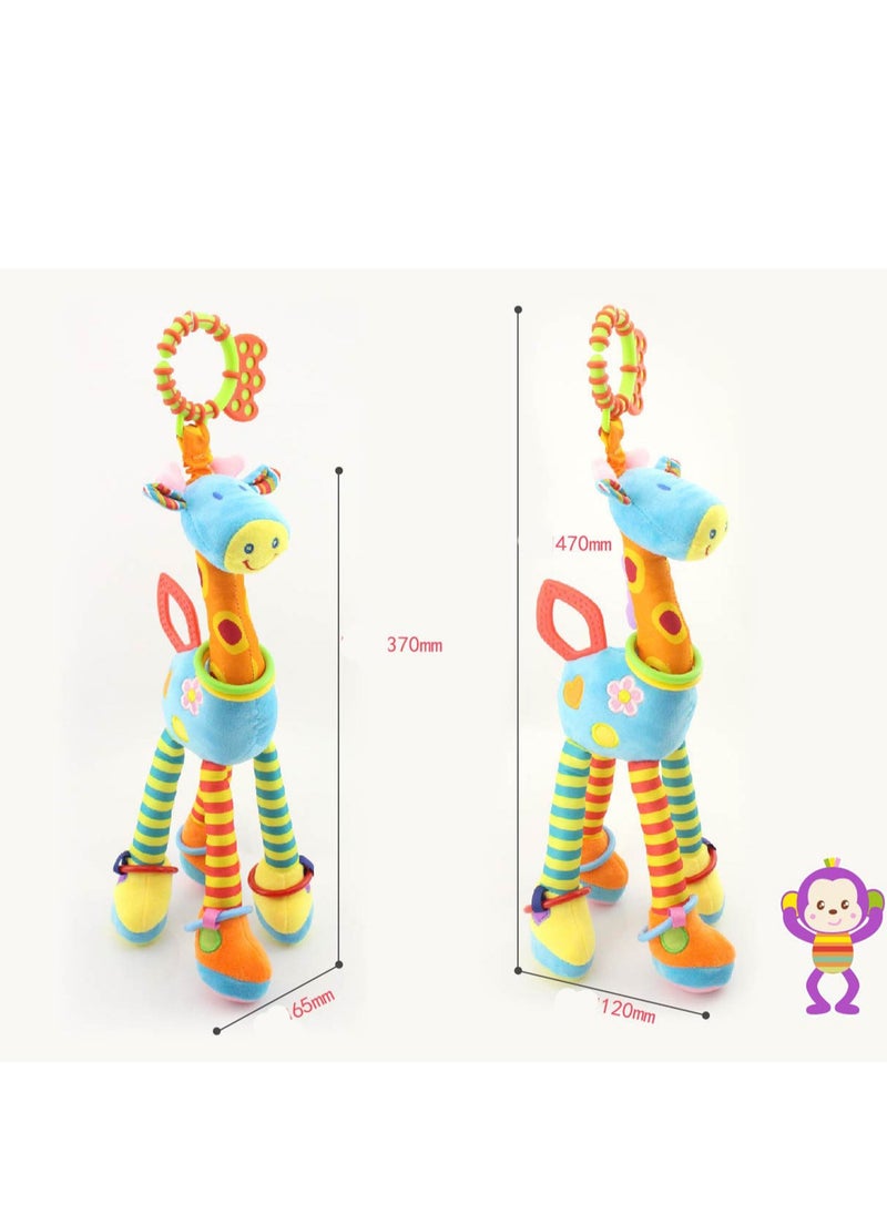 Generic - Giraffe Car Bed Hanging Newborn Baby Car Pendant Baby Doll Soothing Toy(Green Giraffe) - Image 1