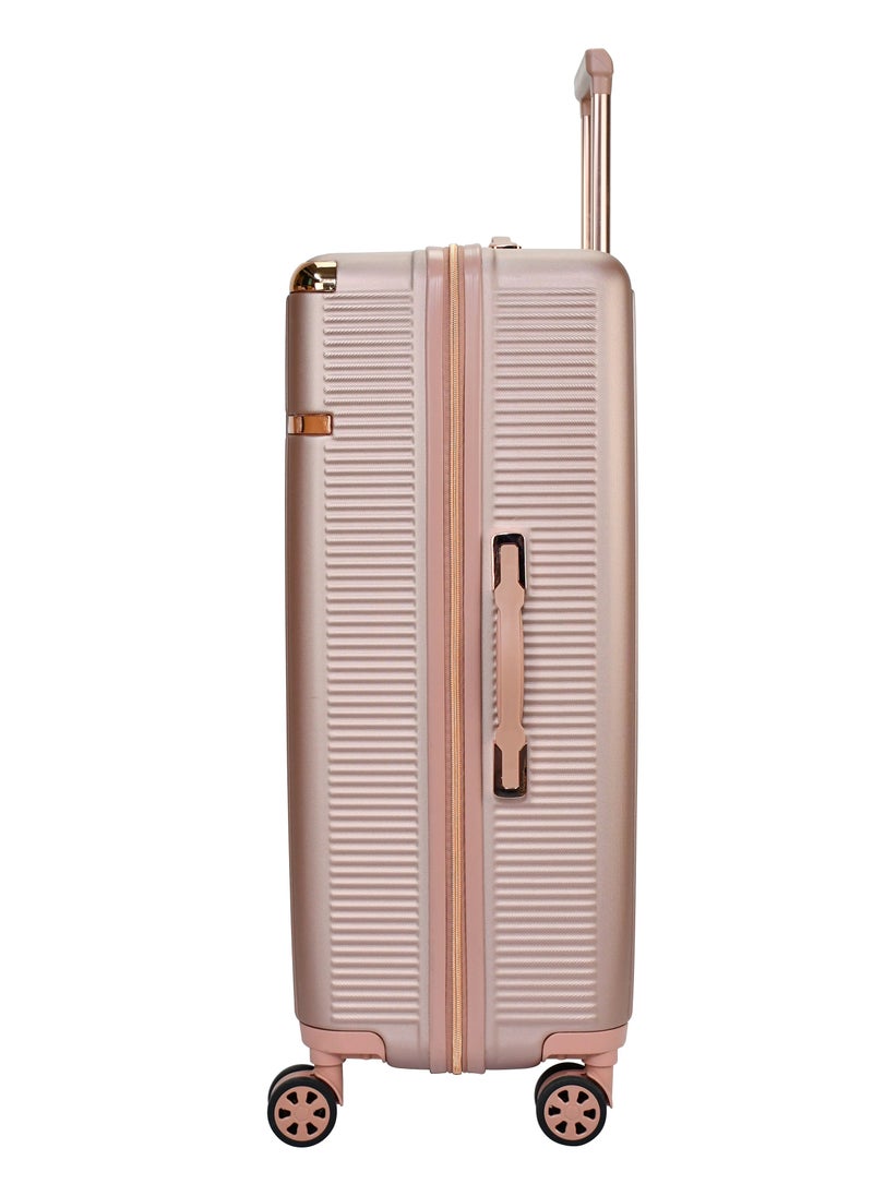 SENATOR Hard Case Trolley Luggage Set For Unisex ABS Lightweight 4 Double Wheeled Suitcase With Built In TSA Type lock A5123 Set Of 3 Rose Gold  - Image 4