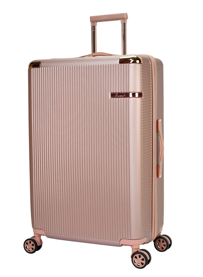SENATOR Hard Case Trolley Luggage Set For Unisex ABS Lightweight 4 Double Wheeled Suitcase With Built In TSA Type lock A5123 Set Of 3 Rose Gold