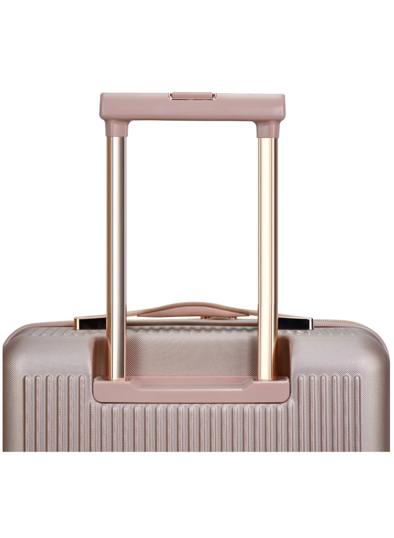 SENATOR Hard Case Trolley Luggage Set For Unisex ABS Lightweight 4 Double Wheeled Suitcase With Built In TSA Type lock A5123 Set Of 3 Rose Gold