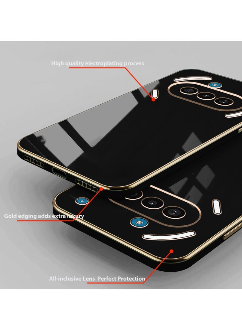 حافظة لهاتف ناثينغ 3A، غطاء، طلاء كروم ذهبي ناعم، أسود، رفيع وناعم، حماية كاملة مضادة للصدمات لحافظة هاتف ناثينغ 3A باللون الأسود - Image 4