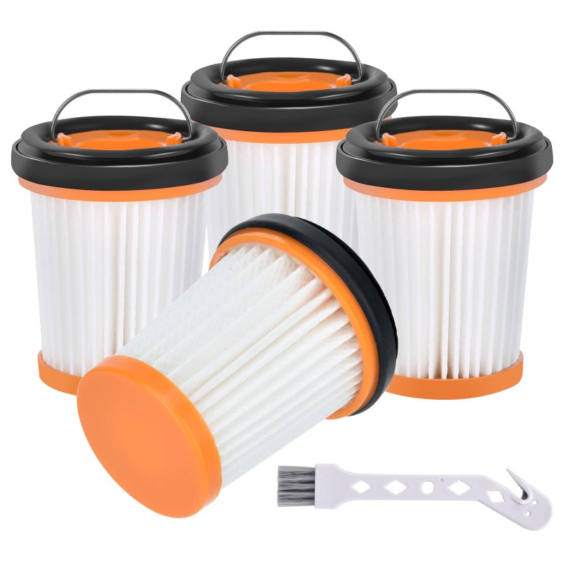 Anewise WV201 Wandvac Filter Replacement for Shark Wandvac ION W1 S87 Cordless Handheld Stick Vacuum WV201BK WV200 WV200C WV201 WV205 WV220 WV221 Replace Part XHFWV200 4 Pack Fabric Wand Filters