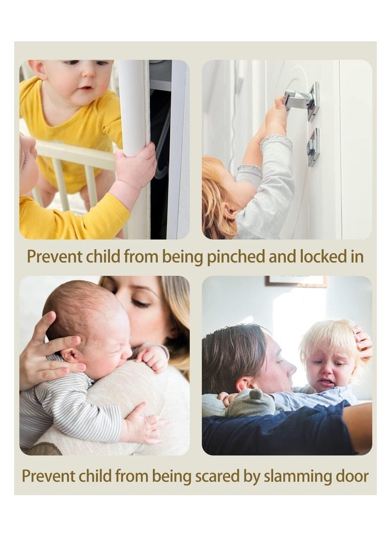 KASTWAVE - Door Finger Guard Child Finger Pinch Guard Self Adhesive Rotating Baby Anti-Pinch Child Safety Finger Door Guard Silicone Child Proof Door Finger Pinch Guard Door Stopper for Kid (1Pcs) - Image 1