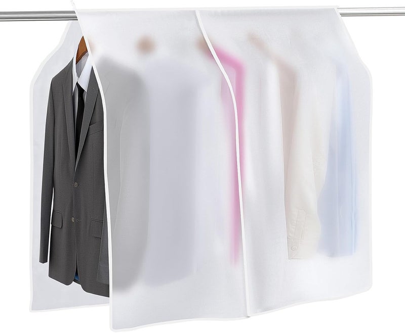 KASTWAVE Hanging Vacuum Storage Sealer Bags, Clear Clothes Shoulder Rack Cover, Suit Coat Dress Closet Dustproof Cover, for Clothing, Suits and Jackets, Closet Organizers (90x110 CM) - Image 1