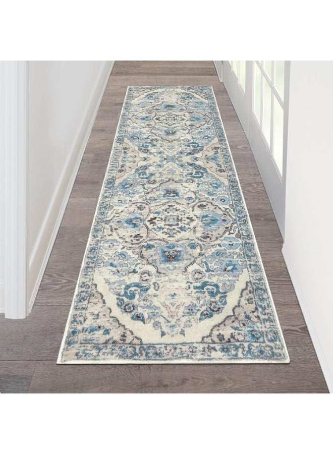 【Bohemian Vintage Rug】Non-Slip Hallway & Living Room Carpet | 60*180cm Anti-Wear Bedside Rug with Stain-Resistant Polyester | Easy Clean Home Decor Floor Mat - Image 5